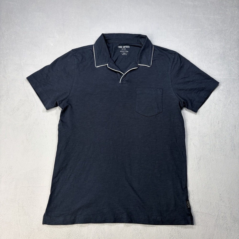 Todd Snyder Polo Shirt Mens Size Small Blue Stretch Golf Classic Business